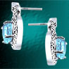 Facetz Diamond & Aquamarine Earrings