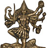 Evocative Brass Mahakali Figure